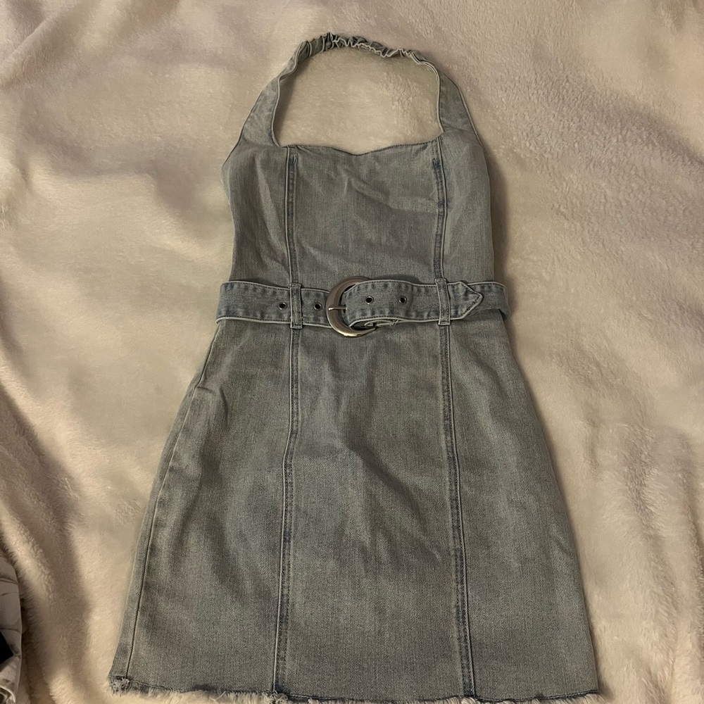 Forever 21 Gray Denim Mini Dress